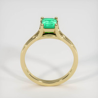 0.87 Ct. Emerald Ring, 18K Yellow Gold 3
