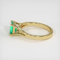 0.87 Ct. Emerald Ring, 18K Yellow Gold 4