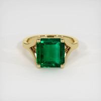 3.68 Ct. Emerald Ring, 18K Yellow Gold 1
