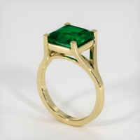 3.68 Ct. Emerald Ring, 18K Yellow Gold 2