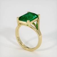 4.76 Ct. Emerald Ring, 18K Yellow Gold 2