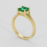 1.41 Ct. Emerald Ring, 18K Yellow Gold 2