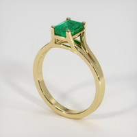 1.03 Ct. Emerald Ring, 18K Yellow Gold 2