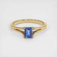0.52 Ct. Blue Sapphire Ring, 18K Yellow Gold 1