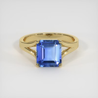 2.58 Ct. Blue Sapphire Ring, 18K Yellow Gold 1