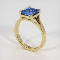 2.58 Ct. Blue Sapphire Ring, 18K Yellow Gold 2