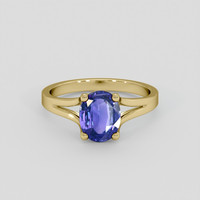 2.65 Ct. Color Change Sapphire Ring, 18K Yellow Gold 1