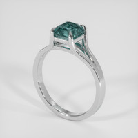 1.58 Ct. Bluish Green Sapphire Ring, 18K Yellow Gold 2
