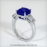 6.11 Ct. Sapphire Ring, Platinum 950 2