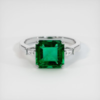 3.26 Ct. Emerald Ring, Platinum 950 1