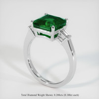 3.26 Ct. Emerald Ring, Platinum 950 2