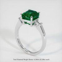 2.79 Ct. Emerald Ring, Platinum 950 2