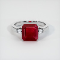 2.92 Ct. Ruby Ring, Platinum 950 1