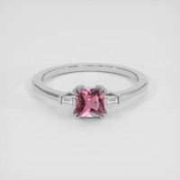 1.04 Ct. Purplish Pink Sapphire Ring, Platinum 950 1