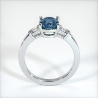 1.18 Ct. Greenish Blue Sapphire Ring, 10K White Gold 3