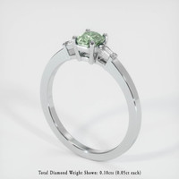 0.61 Ct. Green Sapphire Ring, 10K White Gold 2
