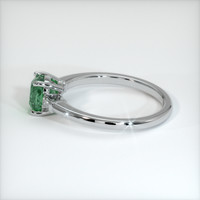 1.12 Ct. Yellowish Green Sapphire Ring, 10K White Gold 4