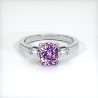 1.10 Ct. Purplish Pink Sapphire Ring, 10K White Gold 1