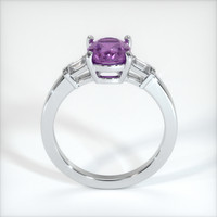 1.10 Ct. Purplish Pink Sapphire Ring, 10K White Gold 3