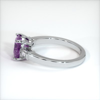 1.10 Ct. Purplish Pink Sapphire Ring, 10K White Gold 4
