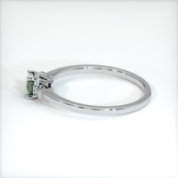 0.66 Ct. Green Sapphire Ring, 10K White Gold 4