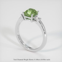 2.27 Ct. Bi Color Sapphire Ring, 14K White Gold 2