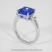 5.03 Ct. Blue Sapphire Ring, 14K White Gold 2