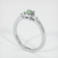 0.61 Ct. Sapphire Ring, 14K White Gold 2