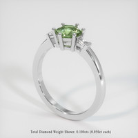 0.89 Ct. Sapphire Ring, 14K White Gold 2