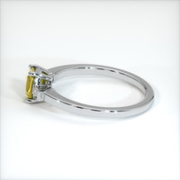 0.54 Ct. Yellow Sapphire Ring, 14K White Gold 4