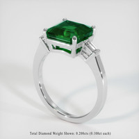 3.26 Ct. Emerald Ring, 18K White Gold 2