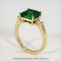 3.26 Ct. Emerald Ring, 18K Yellow Gold 2