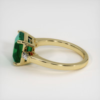 3.26 Ct. Emerald Ring, 18K Yellow Gold 4