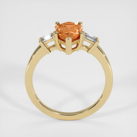 1.75 Ct. Orange Sapphire Ring, 18K Yellow Gold 3
