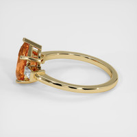 1.75 Ct. Orange Sapphire Ring, 18K Yellow Gold 4