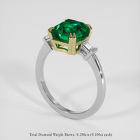 2.79 Ct. Emerald Ring, 18K Yellow & White 2