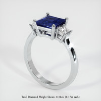 2.19 Ct. Sapphire Ring, Platinum 950 2