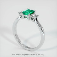 Emerald Ring 0.61 Ct. Platinum 950 Preview
