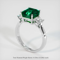 3.01 Ct. Emerald Ring, Platinum 950 2