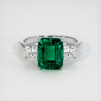 2.85 Ct. Emerald Ring, Platinum 950 1