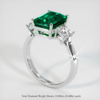 2.85 Ct. Emerald Ring, Platinum 950 2