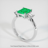 1.18 Ct. Emerald Ring, Platinum 950 2