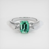 1.09 Ct. Emerald Ring, Platinum 950 1