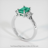 1.09 Ct. Emerald Ring, Platinum 950 2