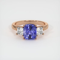 3.00 Ct. Color Change Sapphire Ring, 14K Rose Gold 1