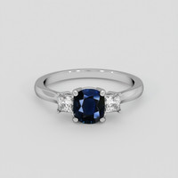 0.95 Ct. Blue Sapphire Ring, Silver 1