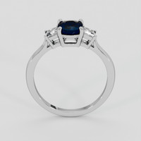 0.95 Ct. Blue Sapphire Ring, Silver 3
