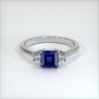 1.33 Ct. Blue Sapphire Ring, 10K White Gold 1