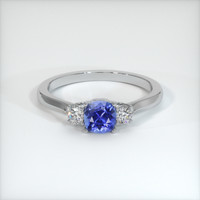 0.62 Ct. Blue Sapphire Ring, 10K White Gold 1