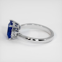 2.02 Ct. Blue Sapphire Ring, 14K White Gold 4